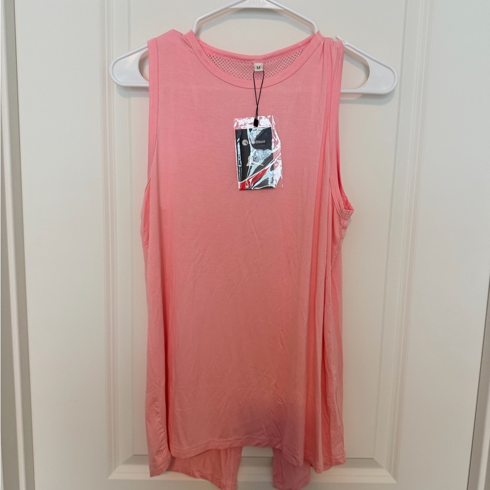 2 Sleeveless Pink &Grey Top